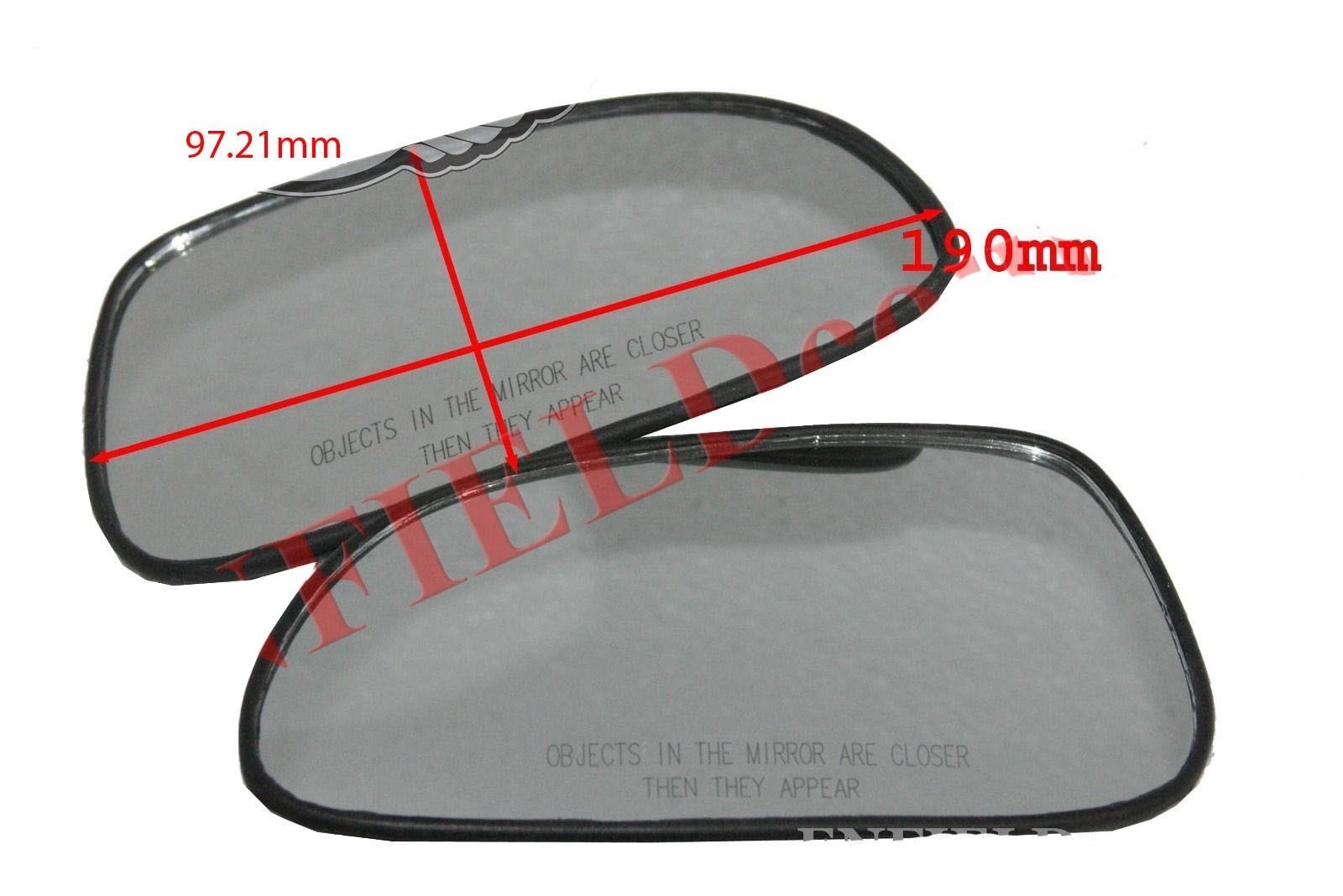 Orvm Convex Wing Door Glass Mirror Set Wing Base Plate Chevrolet Optra 