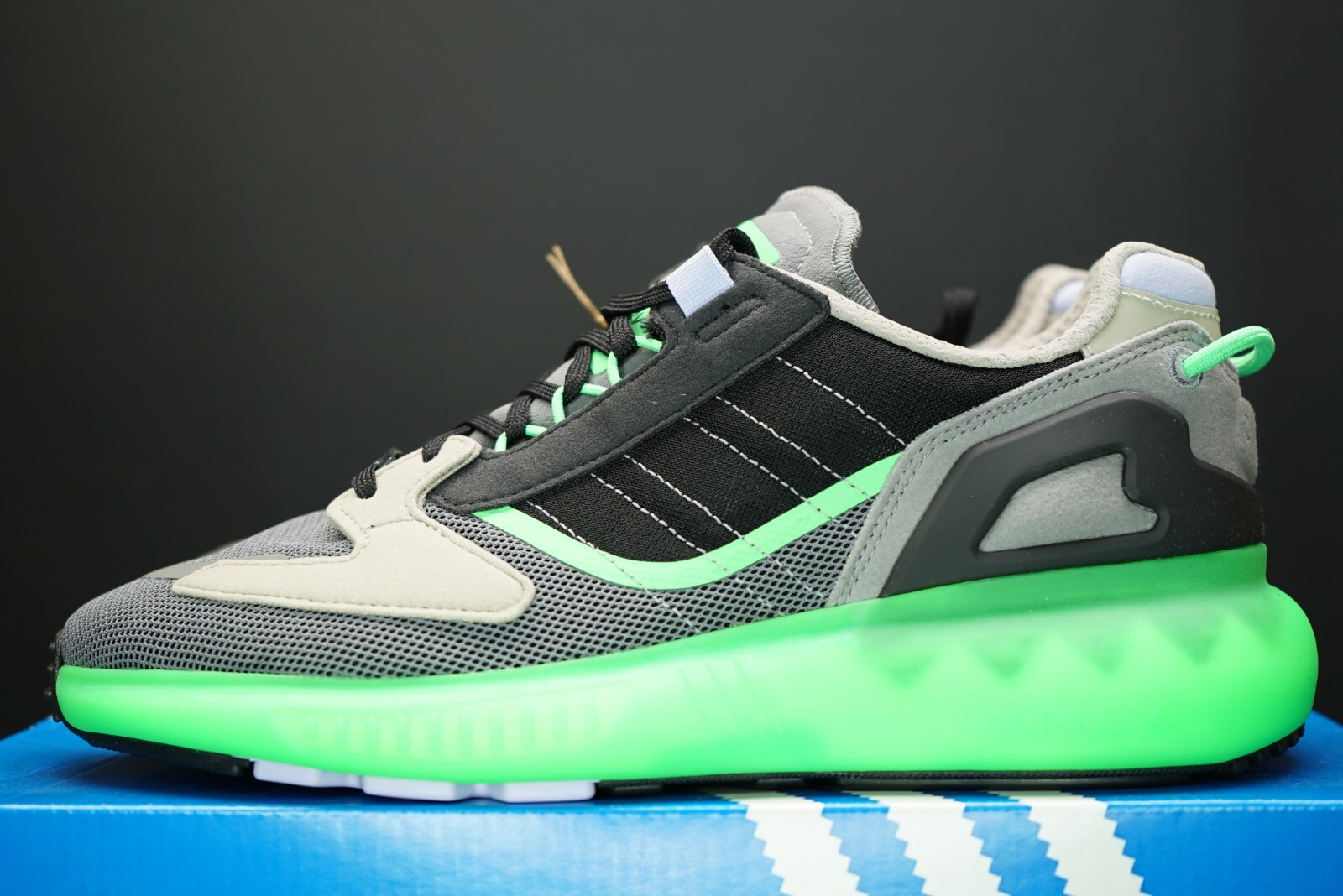 adidas ZX 5K Boost Shoes GV7701 Grey Screaming Green Size UK 13 US 13.5 OG DS | eBay adidas ZX 5K Boost Shoes GV7701 Grey Screaming Green Size UK 13 US 13.5 OG DS | eBay