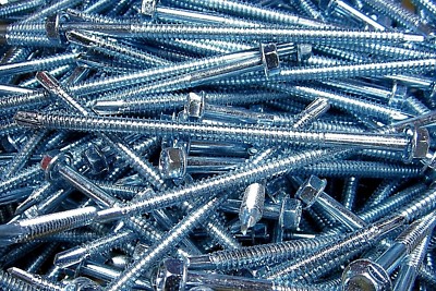 100 -  1/4'' X 5''  Hex Washer Head Self Drilling Screw Tek #3 Point Zinc IHW #14