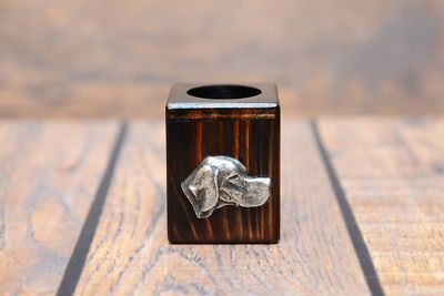 Pointer Type 2 - Wood Candle Holder with The Picture of A Dog, Artdog