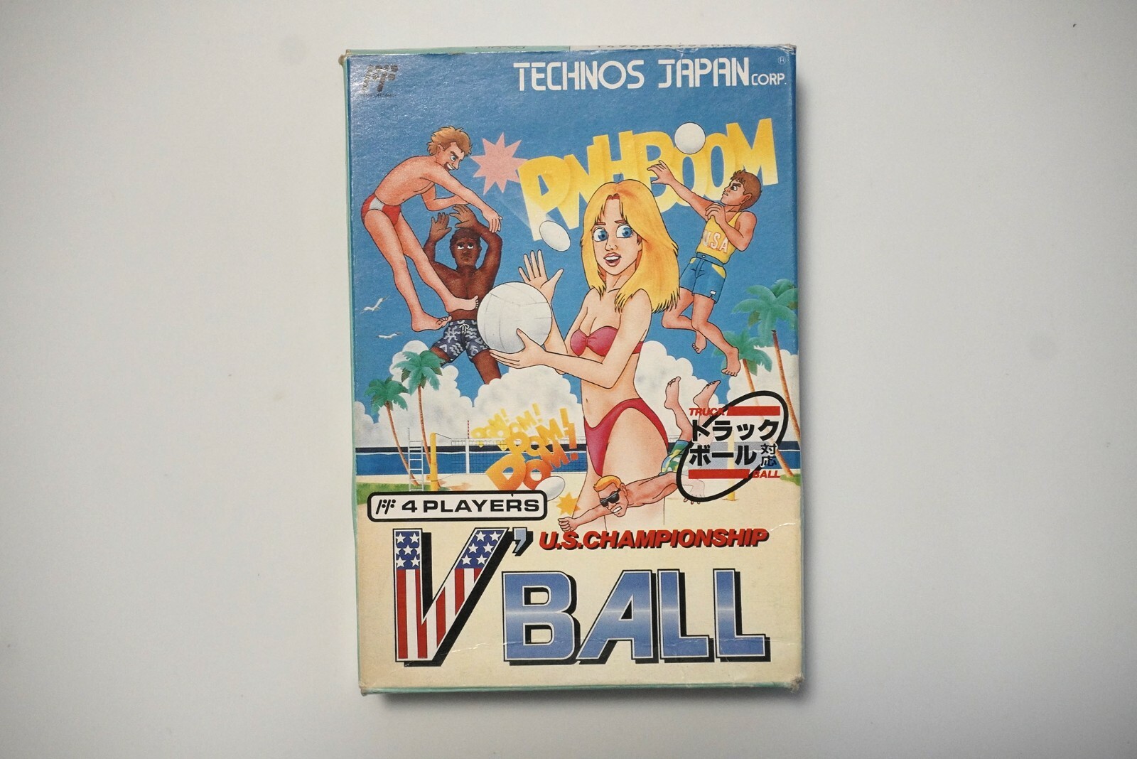 Famicom U.S. Championship V'Ball boxed Japan FC game US Famicom U.S. Championship V'Ball boxed Japan FC game US