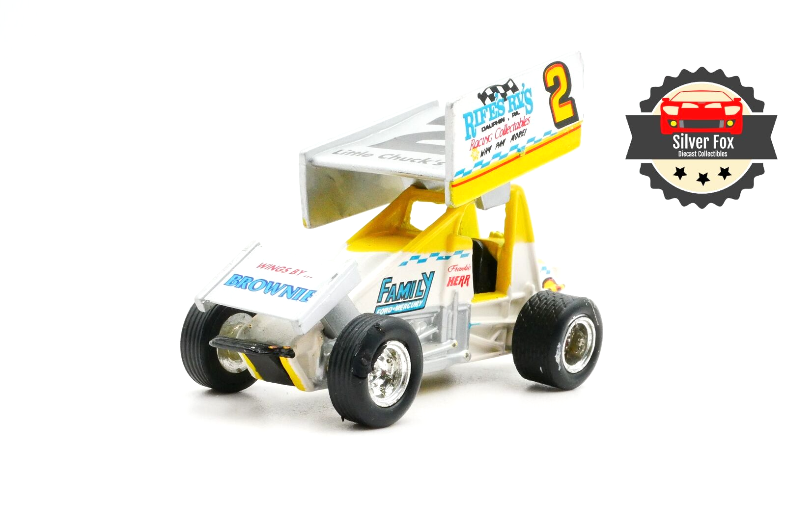 1993 FRANKIE HERR #2 SPRINT YELLOW 1:64 SCALE DIECAST COLLECTOR MODEL CAR