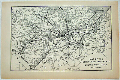 Cleveland, Cincinnati, Chicago and St. Louis - Original 1893 System Map