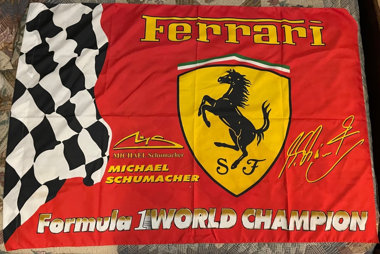 Michael Schumacher Ferrari Flag | eBay