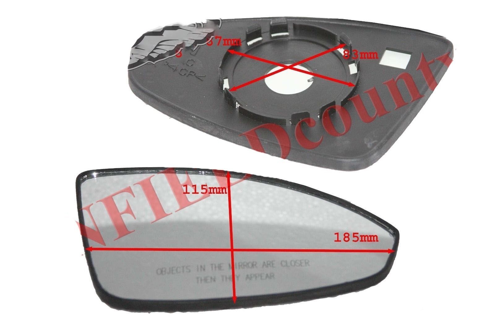 Chevrolet Cruze LH & RH Orvm Convex Wing Door Glass Mirror With Base Plate  