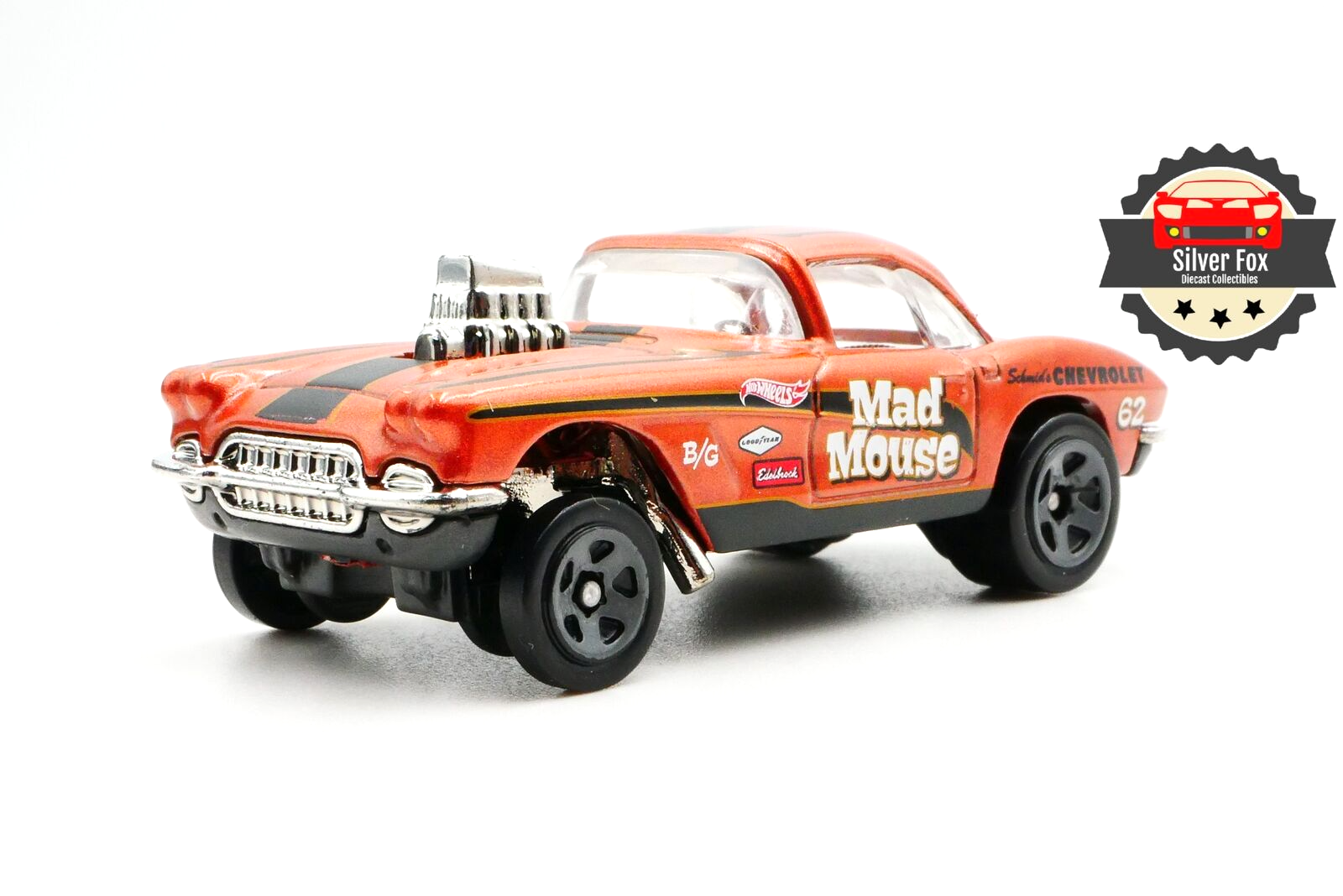 1962 CHEVY CORVETTE GASSER MAD HOUSE 1:64 SCALE DIECAST COLLECTOR MODEL CAR