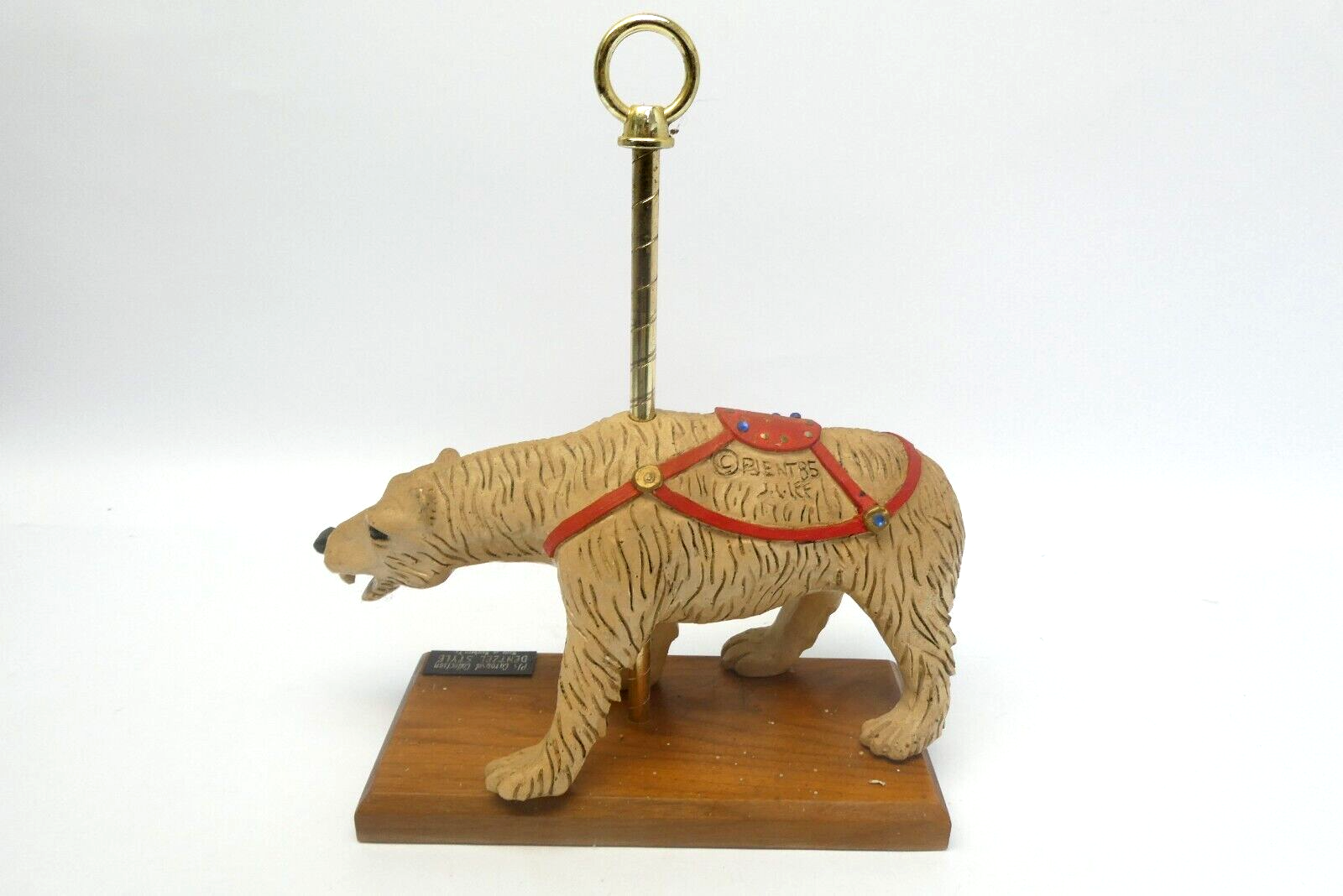 Vintage PJ’s Carousel Collection Dentzel Style Polar Bear Figure Signed PJENT85