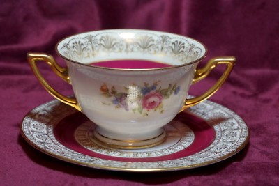 Ovington Brothers ( Ovington s ) Antique Bouillon Cup and Saucer Thomas Bavaria 