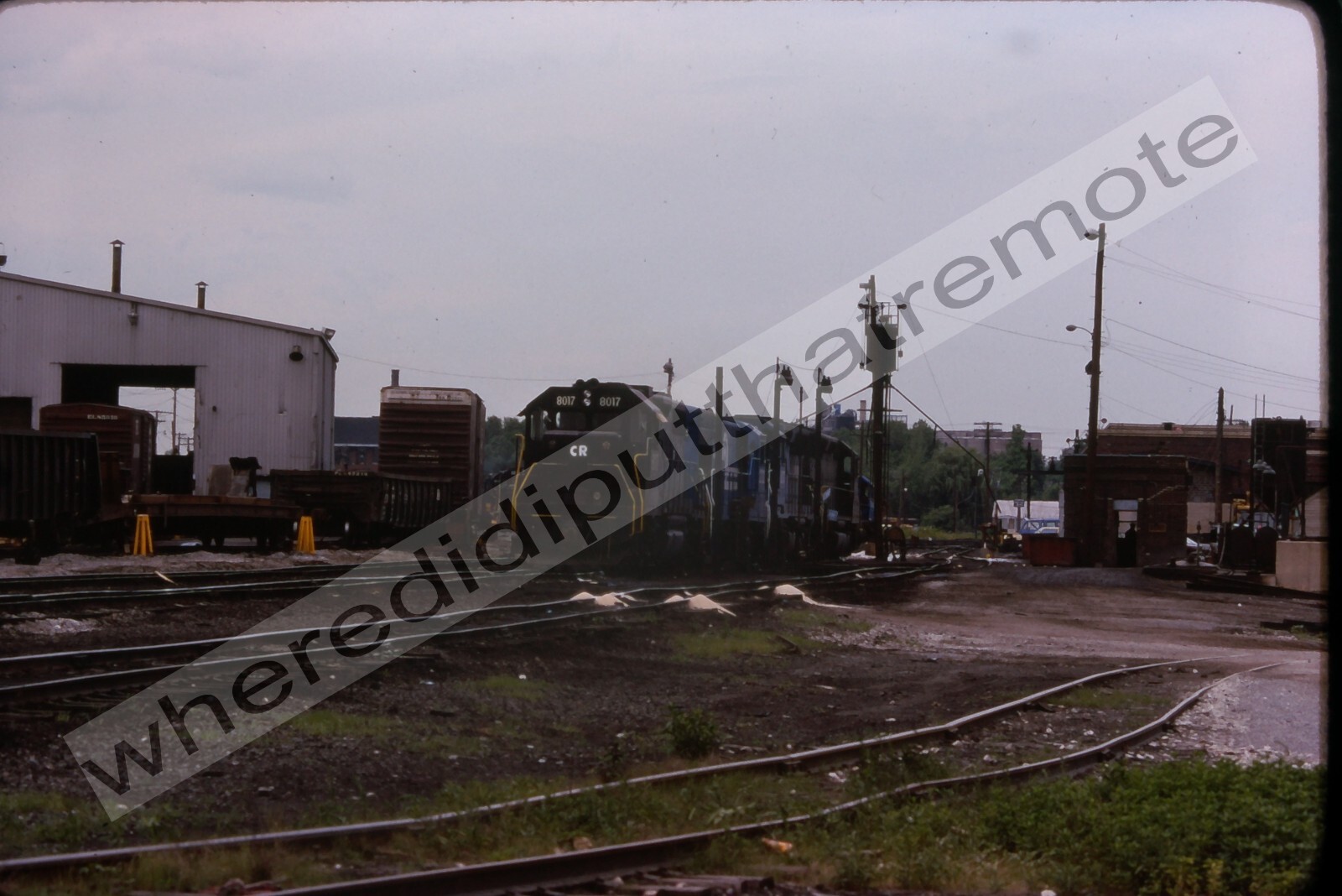 Original Slide Conrail CR 8017 GE GP38-2 59th St. Chicago