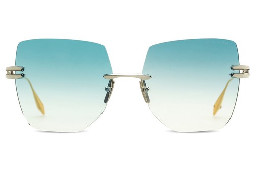 Pre-owned Dita Embra Dts155-a-03 Silver Gold Dark Turquoise Gradient Rimless Sunglasses In Dark Turquoise To Clear Gradient