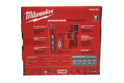 MILWAUKEE 2447-20 M12 12V Lithium-Ion 3/8" Cordless Crown Stapler (Bare Tool)
