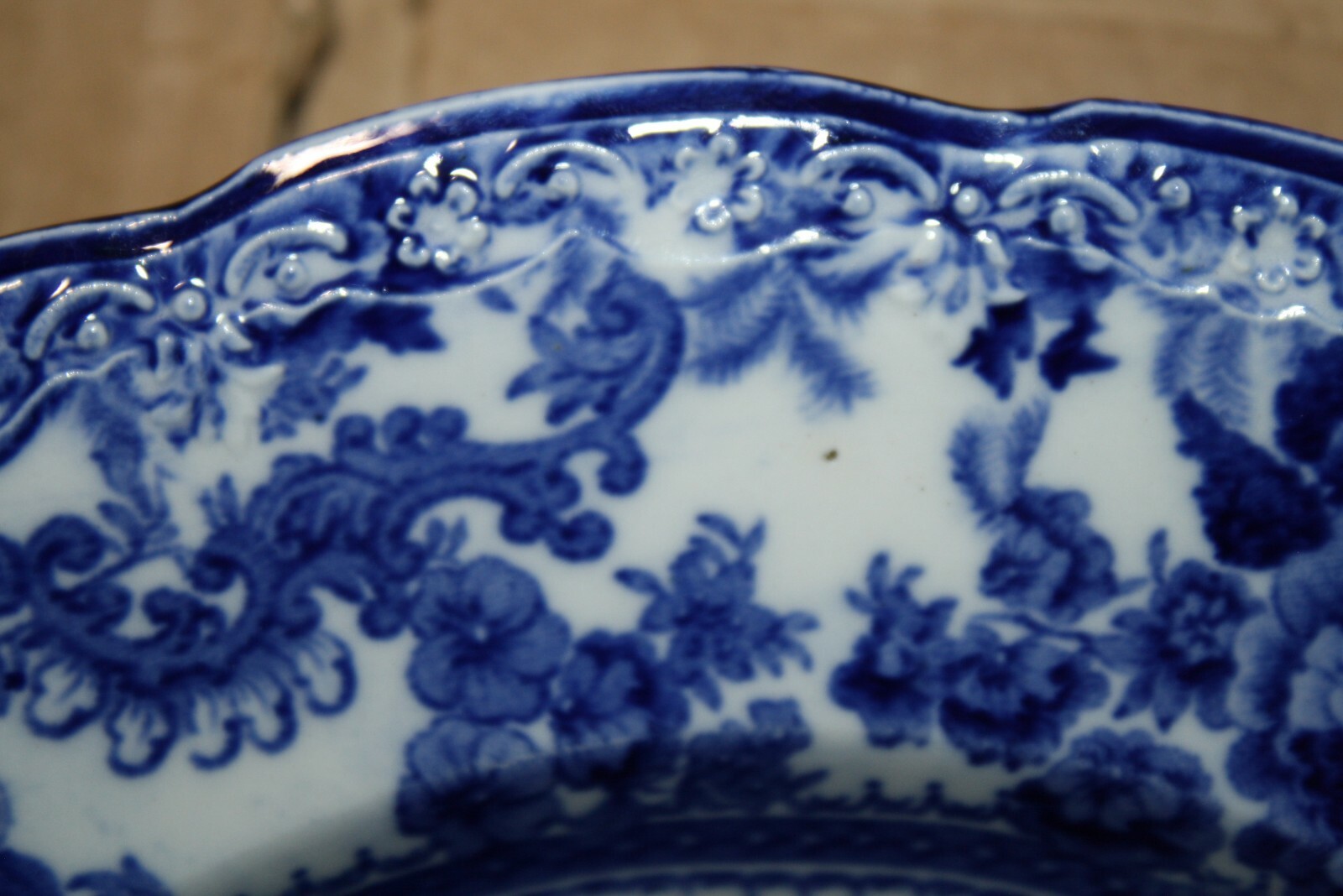 Antique Colonial Pottery TOGO Flow Blue 9