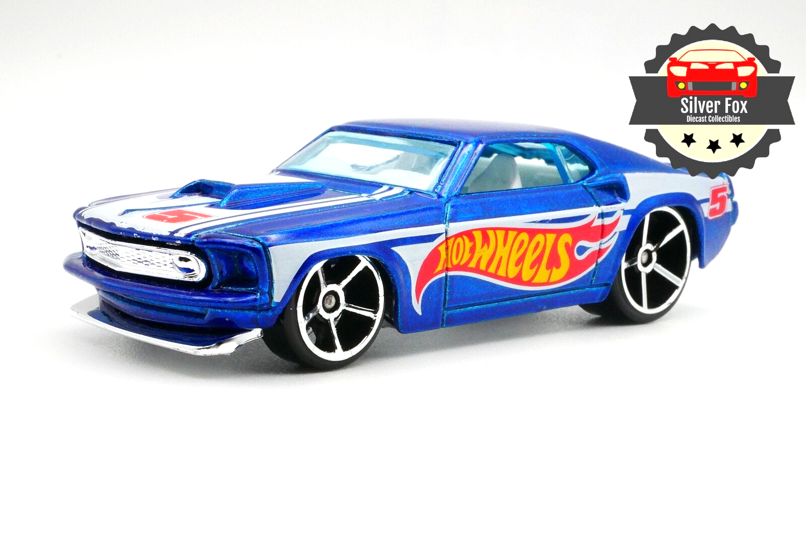 1969 FORD MUSTANG RACING BLUE 1:64 SCALE DIECAST DIORAMA COLLECTOR MODEL CAR