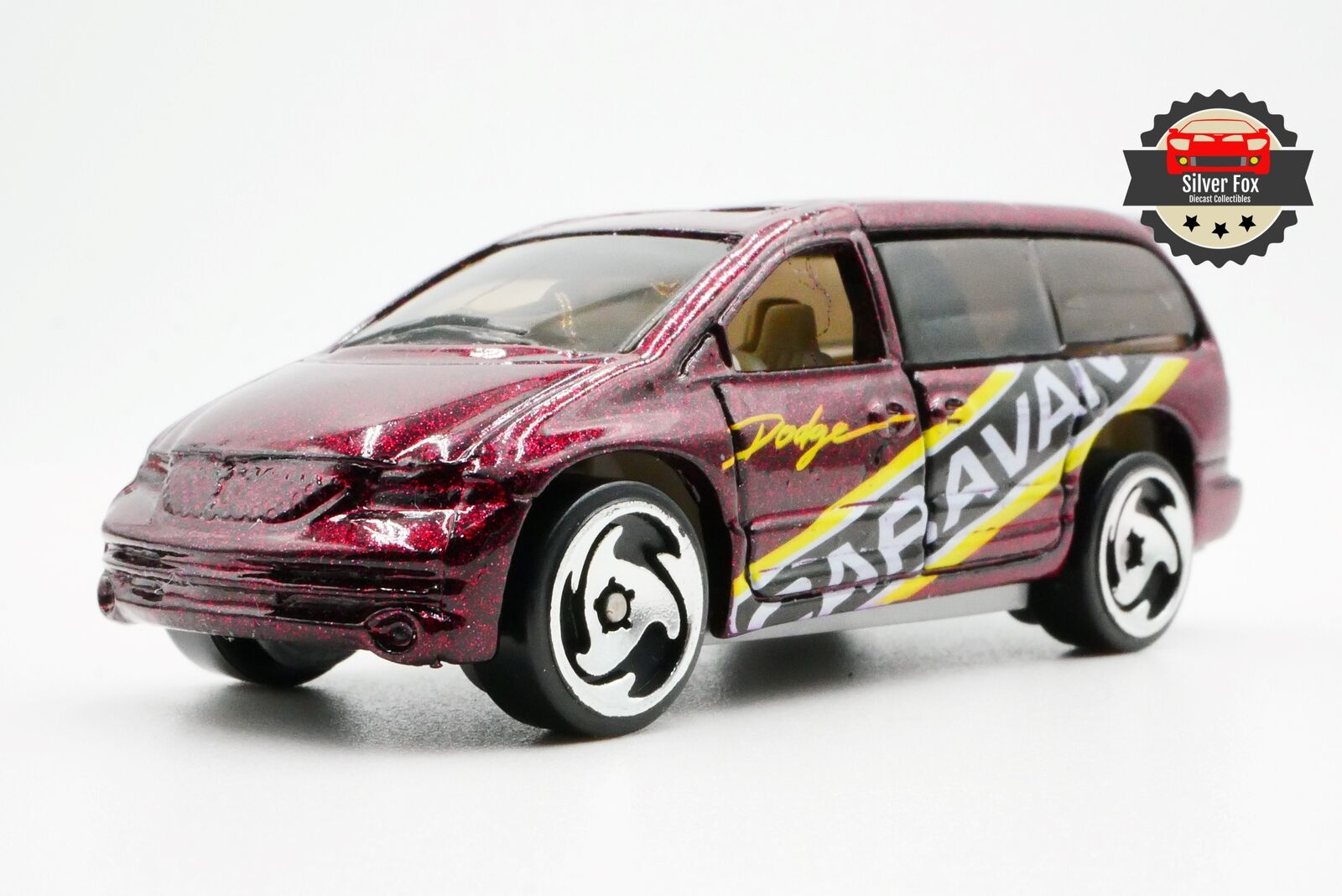 1997 DODGE CARAVAN BURGUNDY 1:64 SCALE DIECAST COLLECTOR MODEL CAR