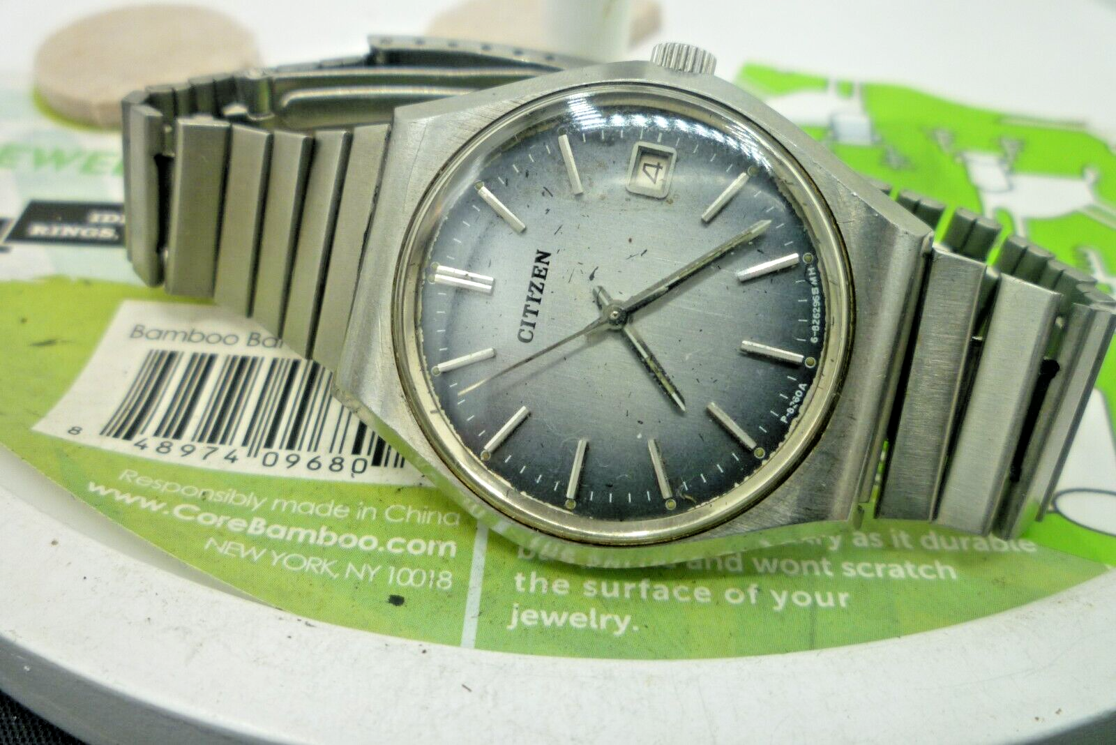 Mens 36mm CITIZEN 17j Manual Wind 4-822285 SS 8 