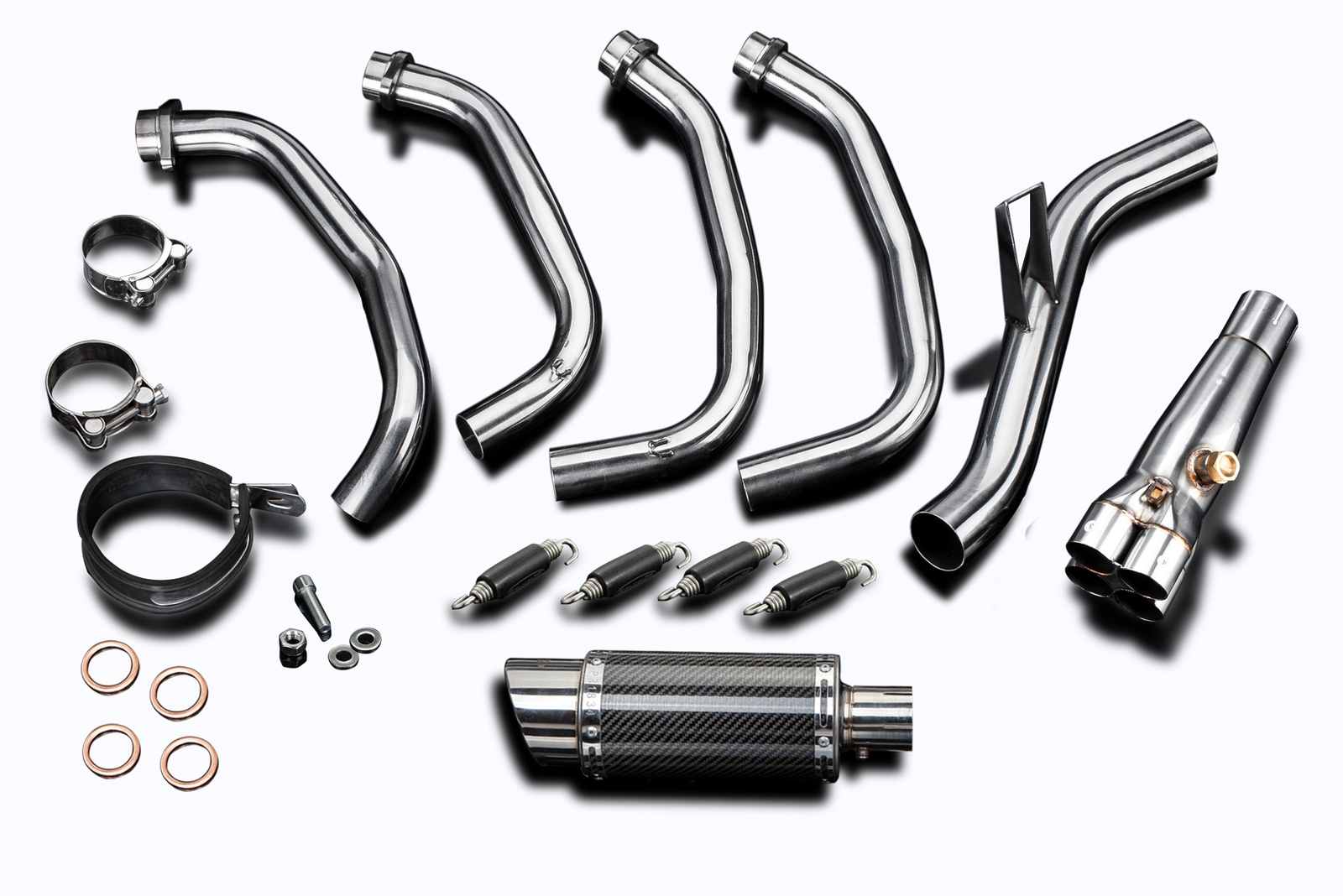 Kawasaki Z900RS Delkevic 41 Aftermarket Exhaust Mini 8" Carbon Round