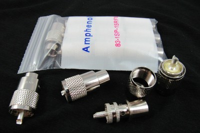 10 Amphenol PL-259 UHF Connectors RG-8 RG-213 9913 LMR400 & more Value Pack!