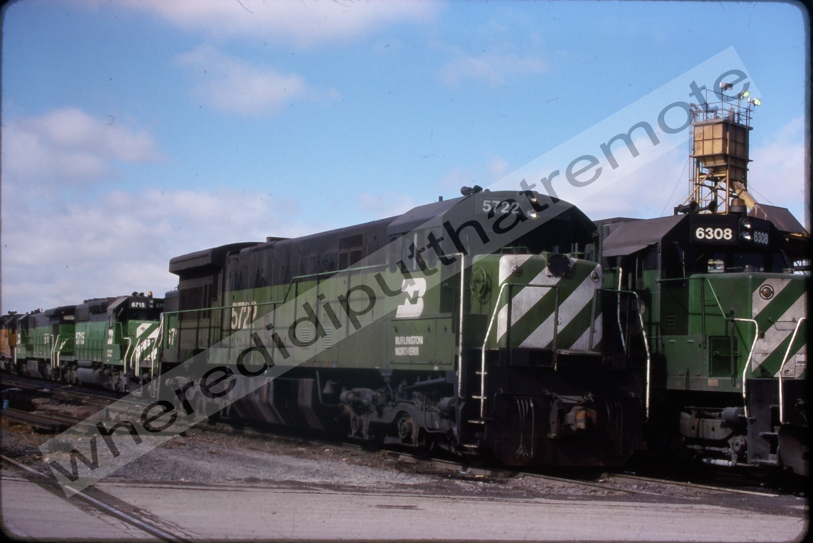 新品 AUBERGE 25ss DINO USED 42 Original Slide Burlington Northern BN 5722 GE U33C Cicero