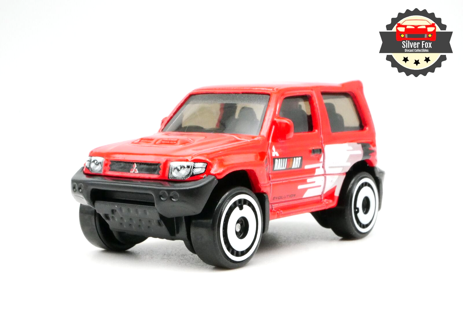 1997-99 MITSUBISHI PAJERO EVOLUTION RED 1:64 SCALE DIECAST COLLECTOR MODEL CAR