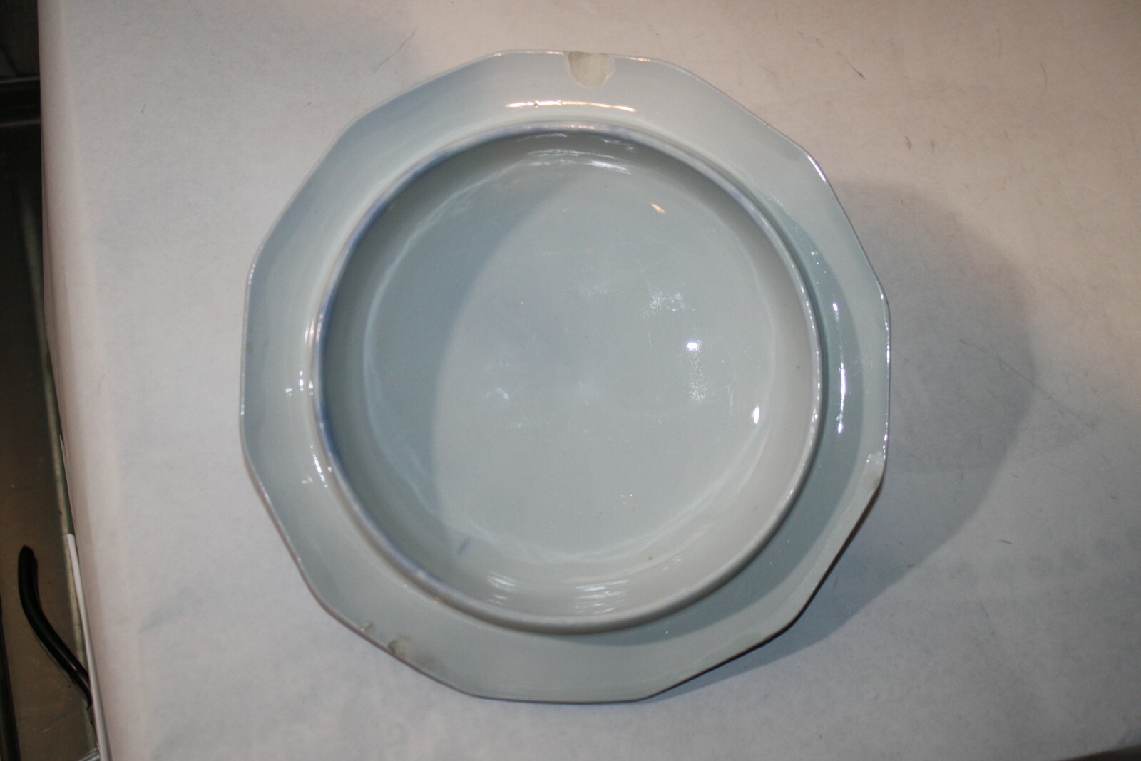 Antique Flow Blue Unknown Replacement Chamber Pot Lid 6.5