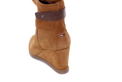 TOMMY HILFIGER TOMMY HILFIGER DAMEN ANCLE BOOTS STIEFELETTEN KEILABSATZ COGNAC 41