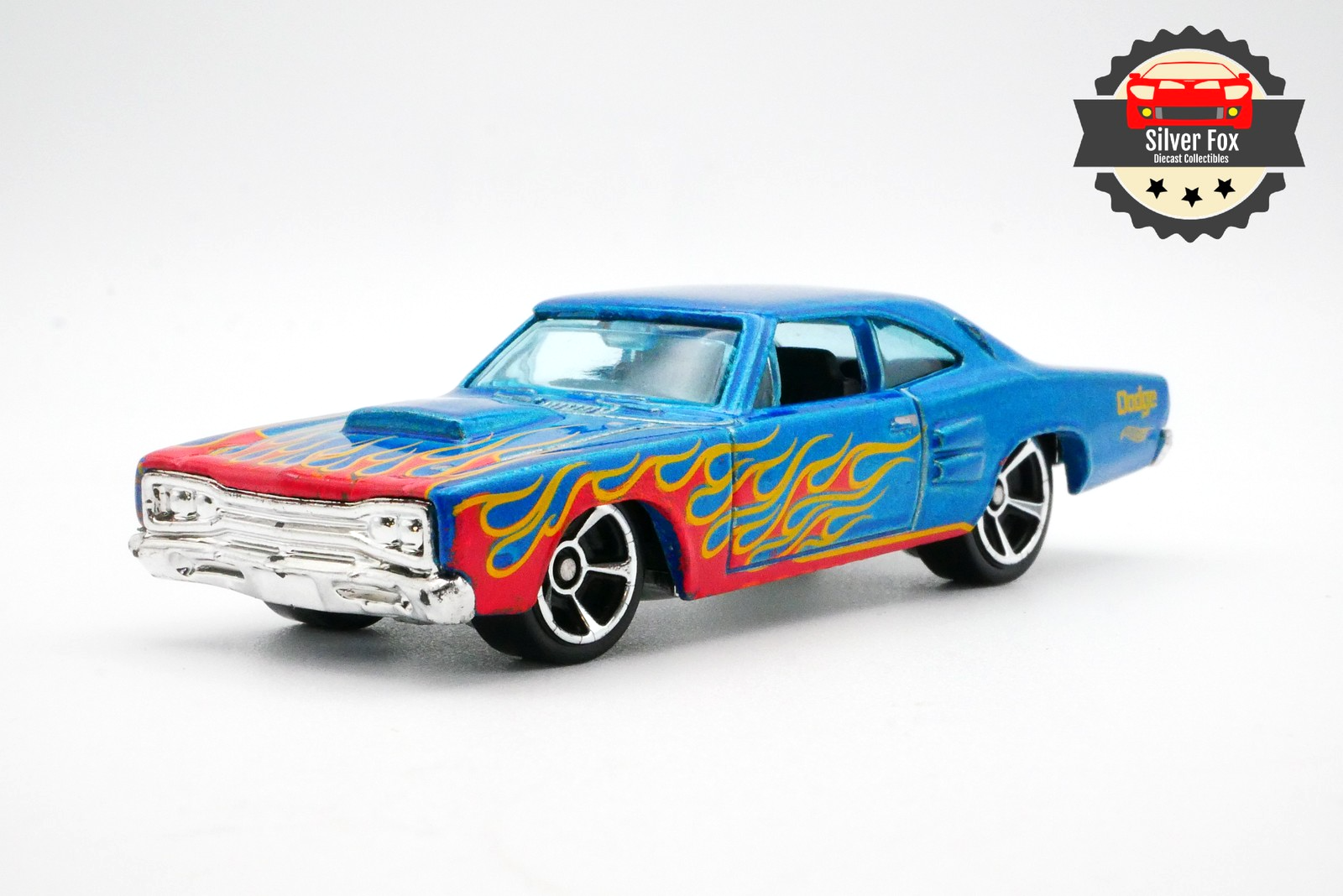 1969 DODGE CORONET METALLIC AQUA FLAMES 1:64 SCALE DIECAST COLLECTOR MODEL CAR