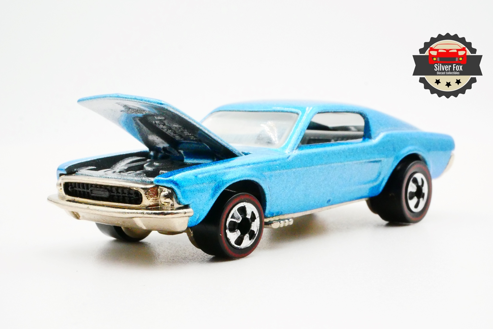 1967 FORD MUSTANG CUSTOM BLUE VINTAGE ED 1:64 SCALE DIECAST COLLECTOR MODEL CAR