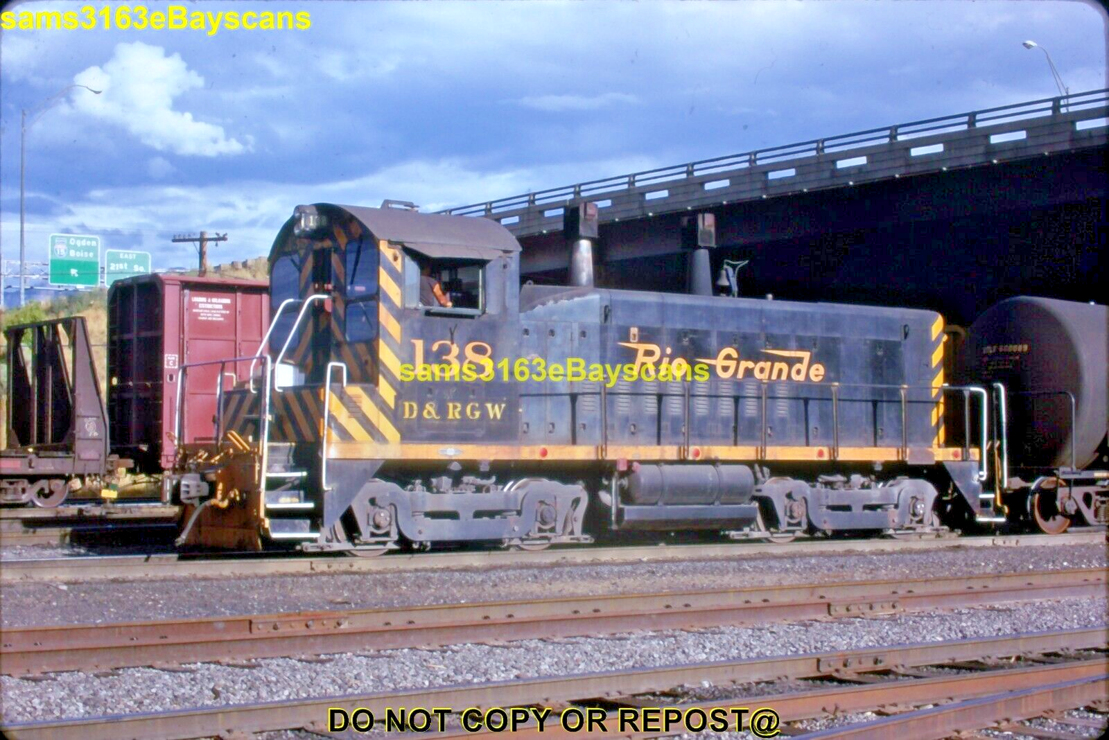 ORIGINAL SLIDE RIO GRANDE RR 138 OGDEN UTAH 1990