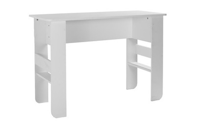 White Computer Desk with Shelves Home Office Modern Workstation Table Storage