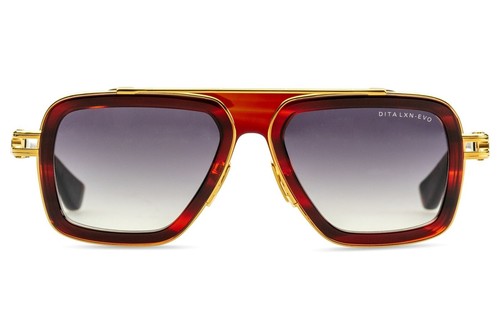 Pre-owned Dita Lxn-evo Dts403-a-04 Sienna Blaze Yellow Gold Grey Gradient Lens Sunglasses