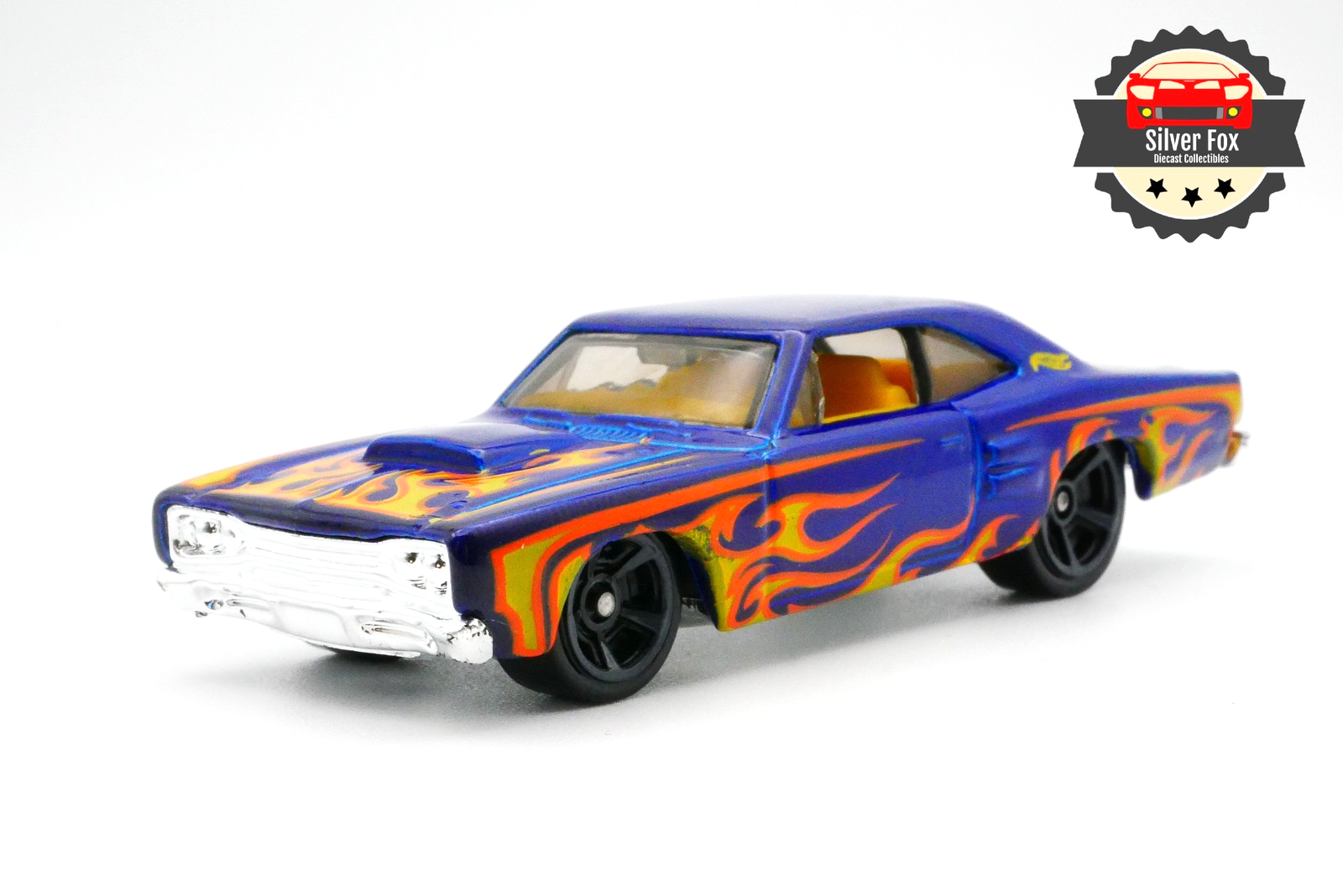 1969 DODGE CORONET BLUE FLAMES 1:64 SCALE DIECAST COLLECTOR MODEL CAR