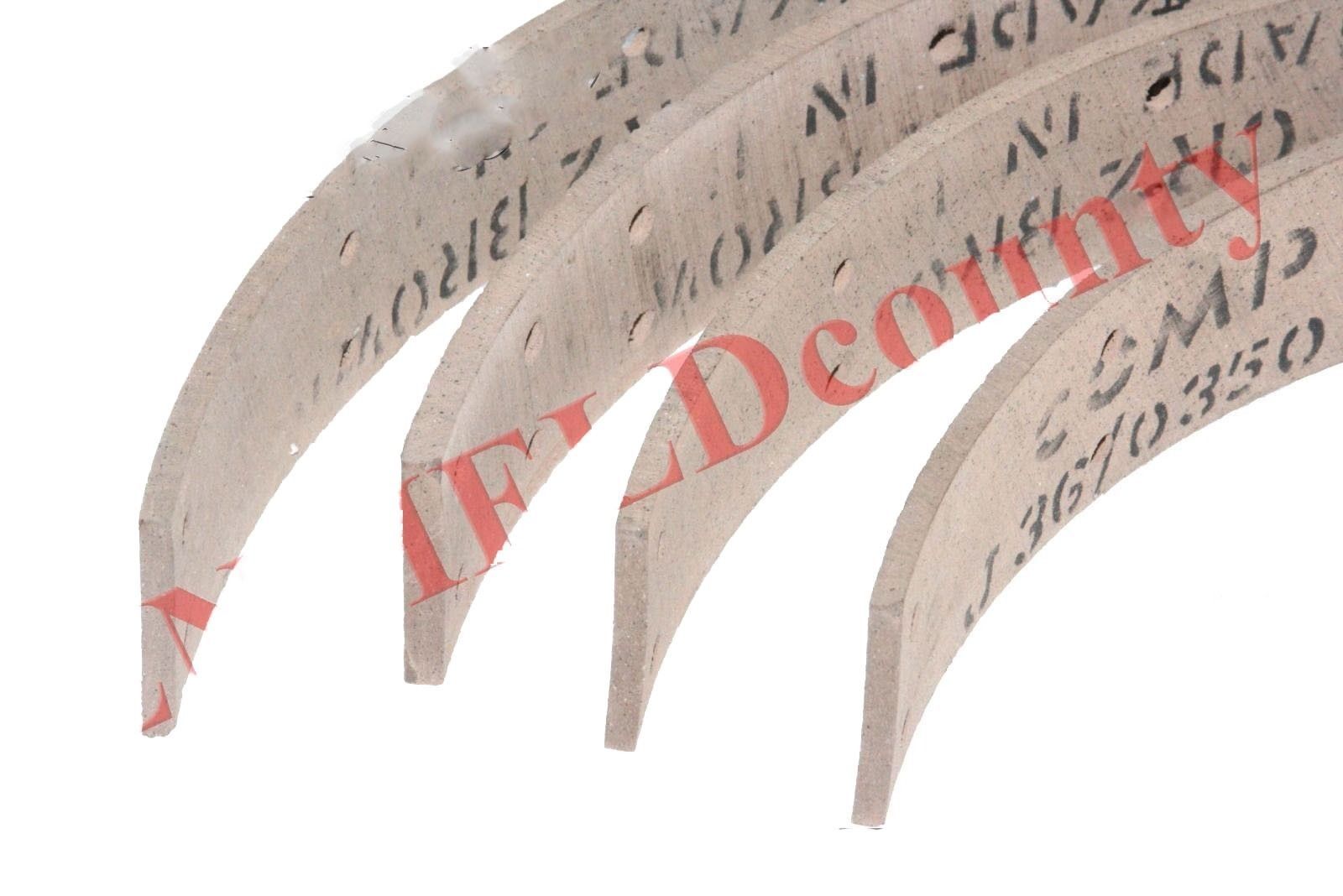 Brake Shoe Pad Linings Set of 4 Units With Rivets For Ford 3600 Tractors