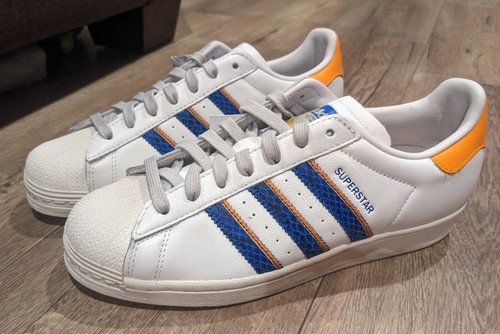 white blue and orange adidas