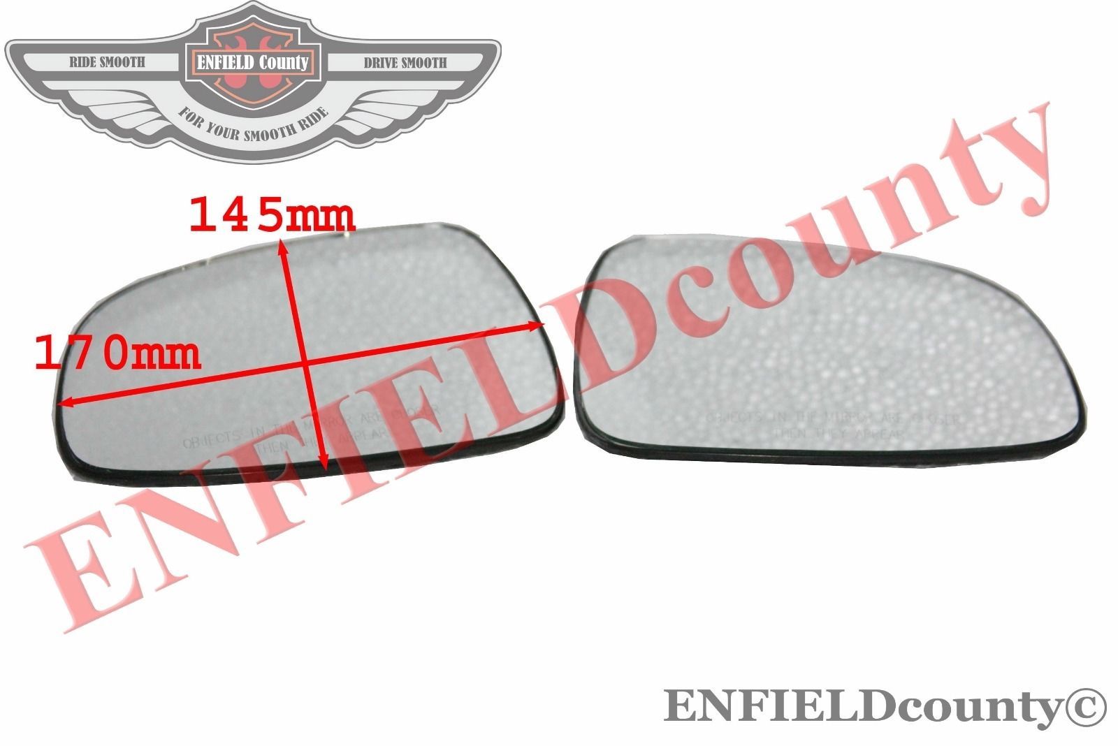 LH & RH Orvm Convex Wing Door Glass Mirror With Base Plate For Suzuki Sx4  
