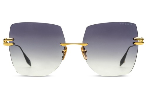 Pre-owned Dita Embra Dts155-a-01 Yellow Gold Black Rhodium Greygradient Rimless Sunglasses In Gray
