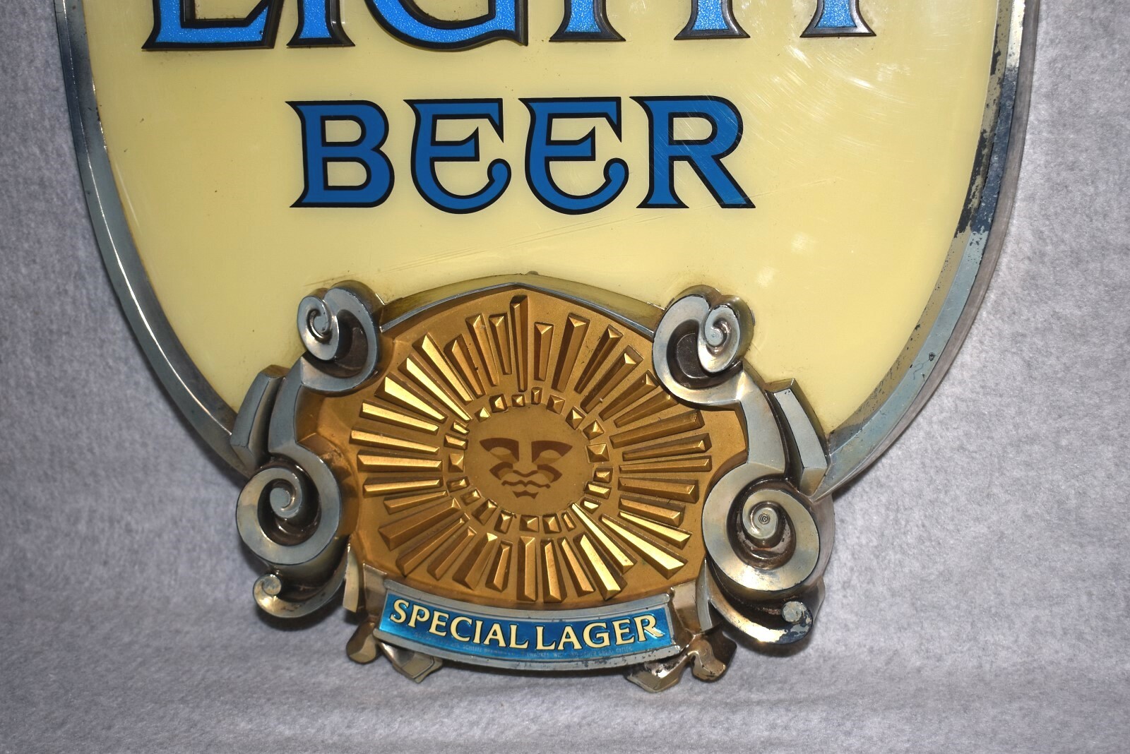 Vtg Schlitz Light Special Lager Beer Advertising 3-D Bar Wall Sign 21