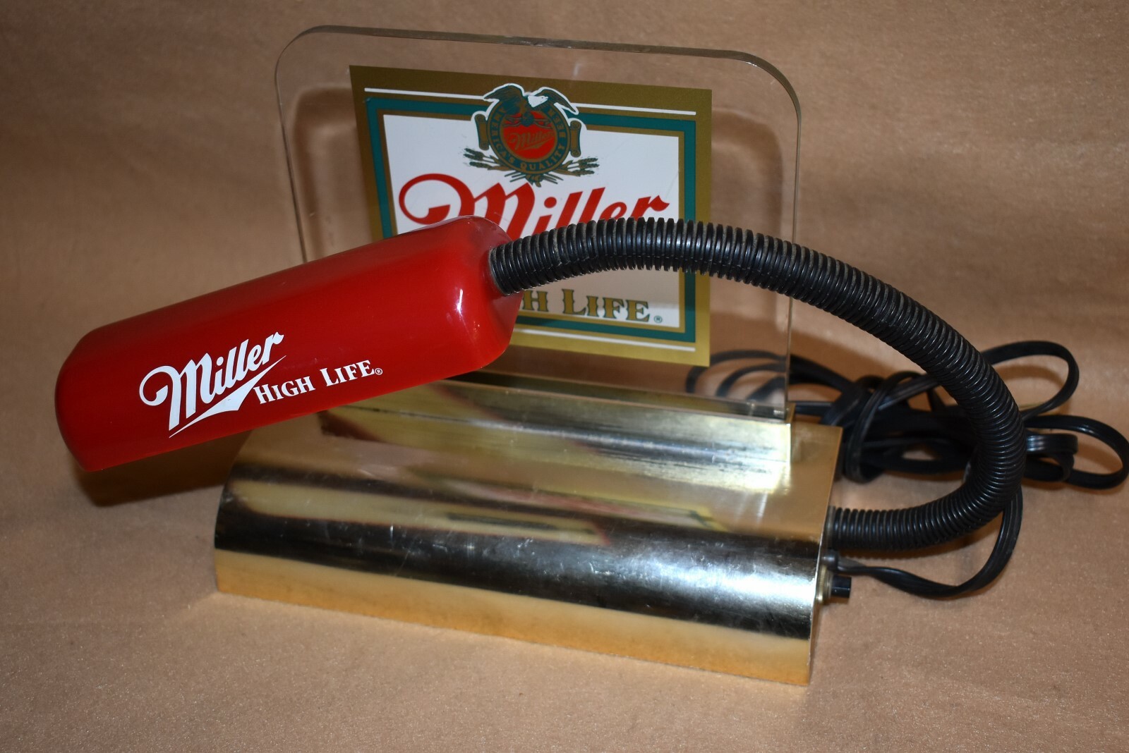 Vtg Miller High Life Beer Electric Advertising Cash Register Sign Flexible Light