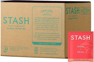 Peach Black Tea, Box Of 100 Tea Bags (packaging May Vary)