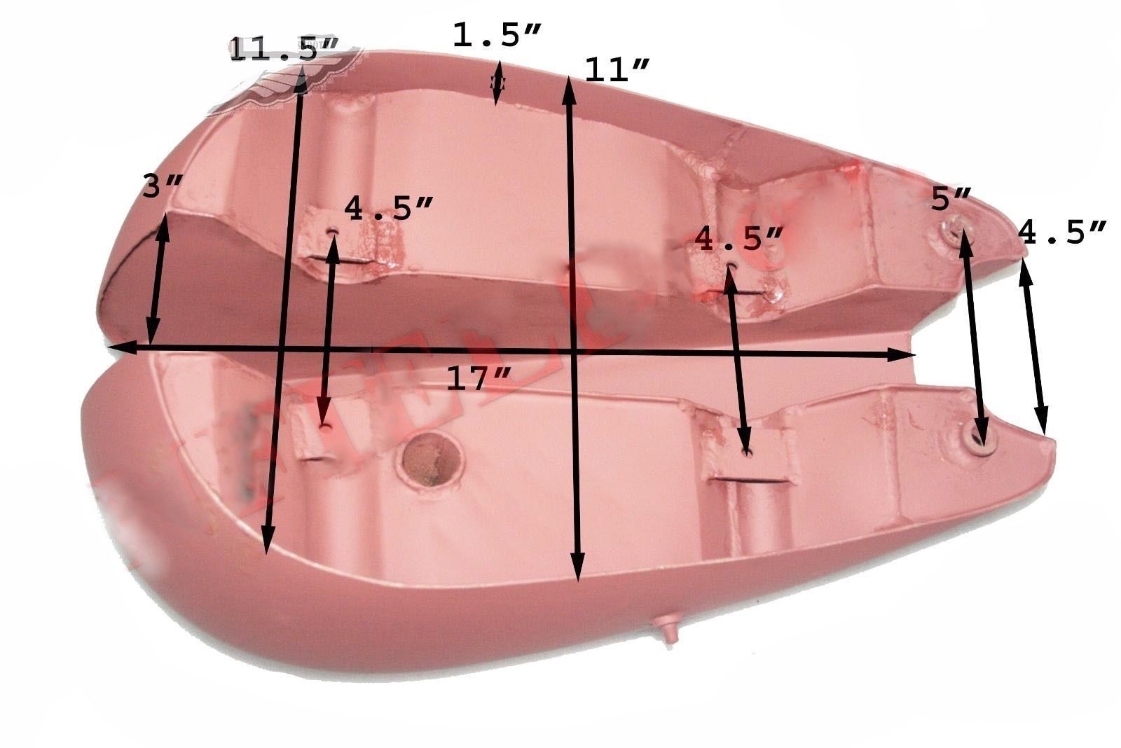 New Imperial 1936 Model 100 350cc Gas Petrol Fuel Tank Raw Steel 