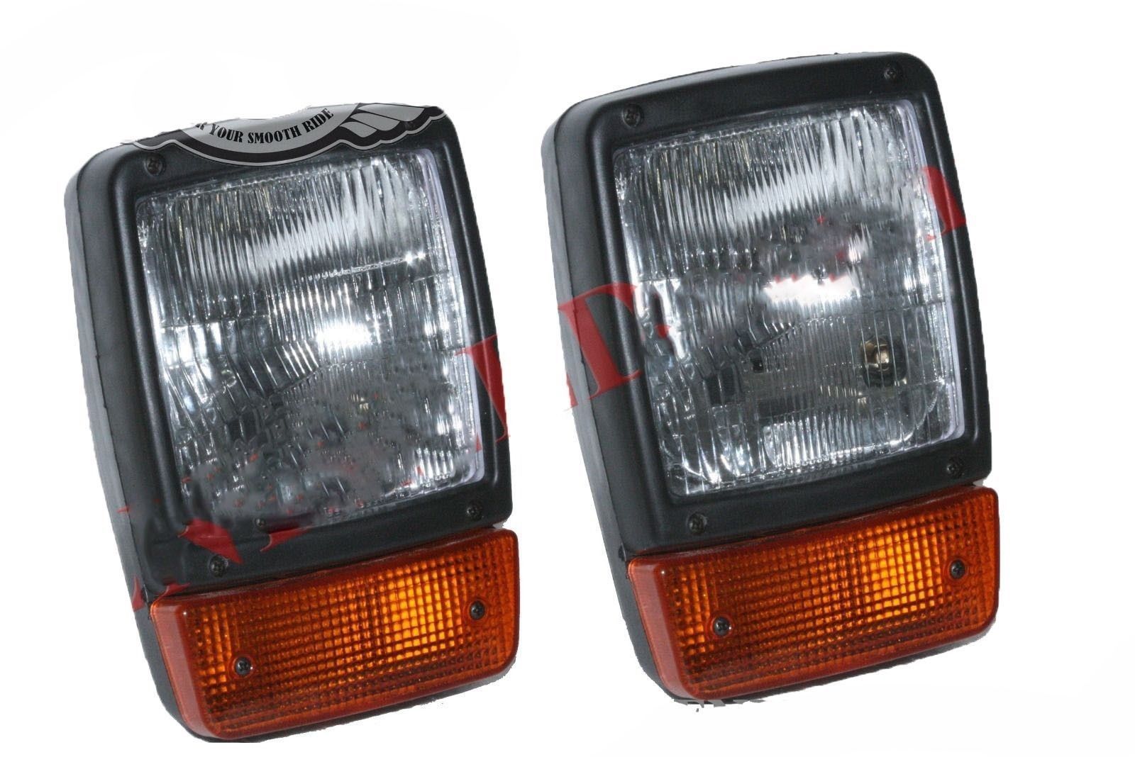 Front Headlight Headlamp + Indicator Assembly Pair & H4 12v Bulb JCB Dumpers  