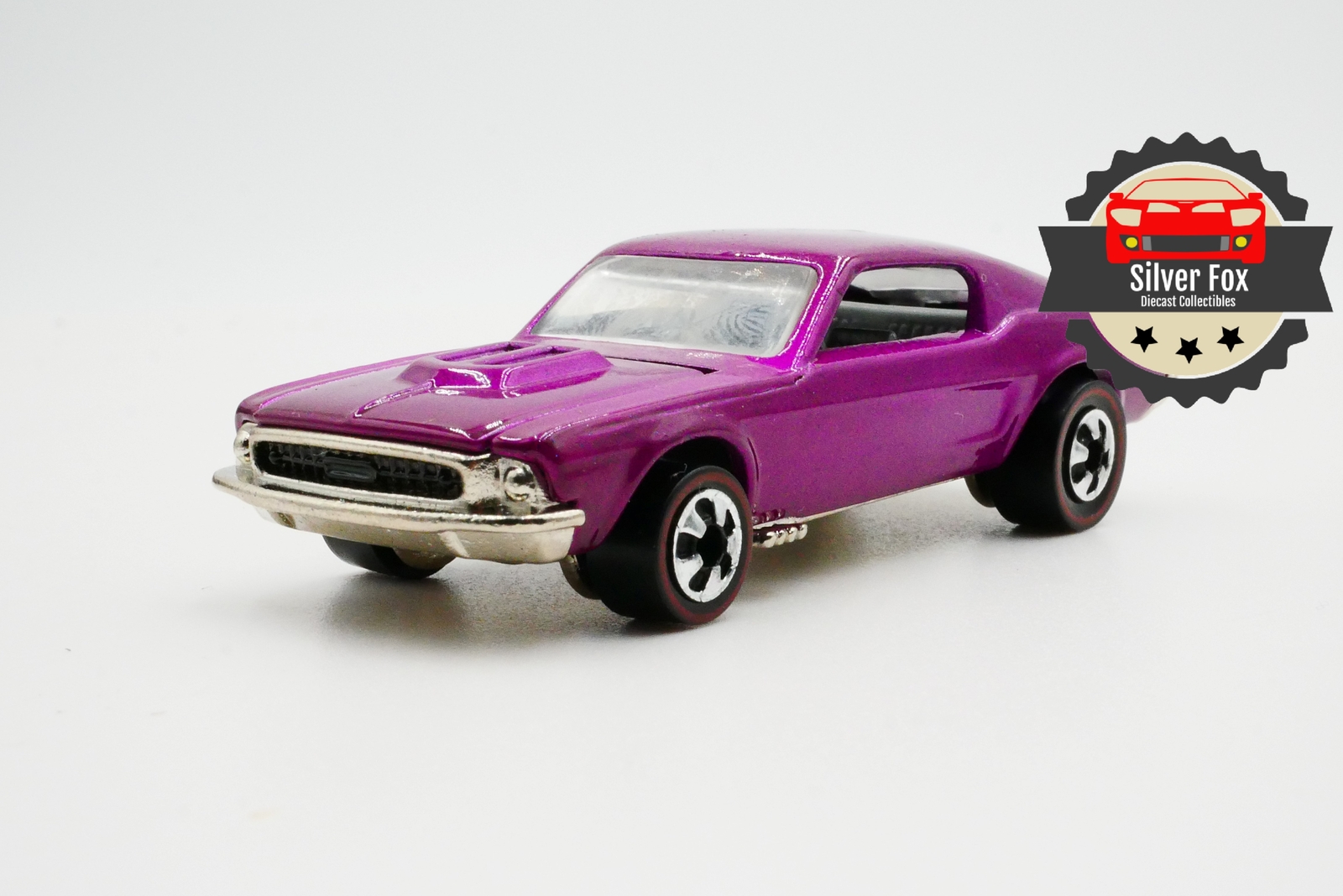 1967 FORD CUSTOM MUSTANG PURPLE VINTAGE ED 1:64 SCALE DIECAST COLLECTOR MODEL