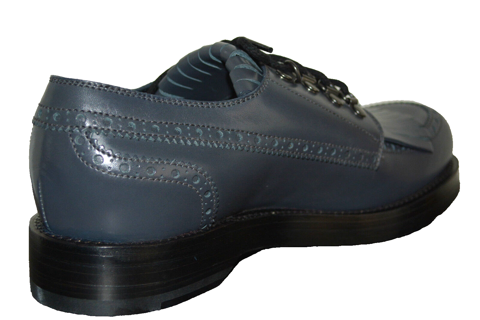 Pre-owned Gucci Goodyear Lace Up Leather Oxfords Shoes Sz Us 9 Eu 42.5  8.5 In Gray