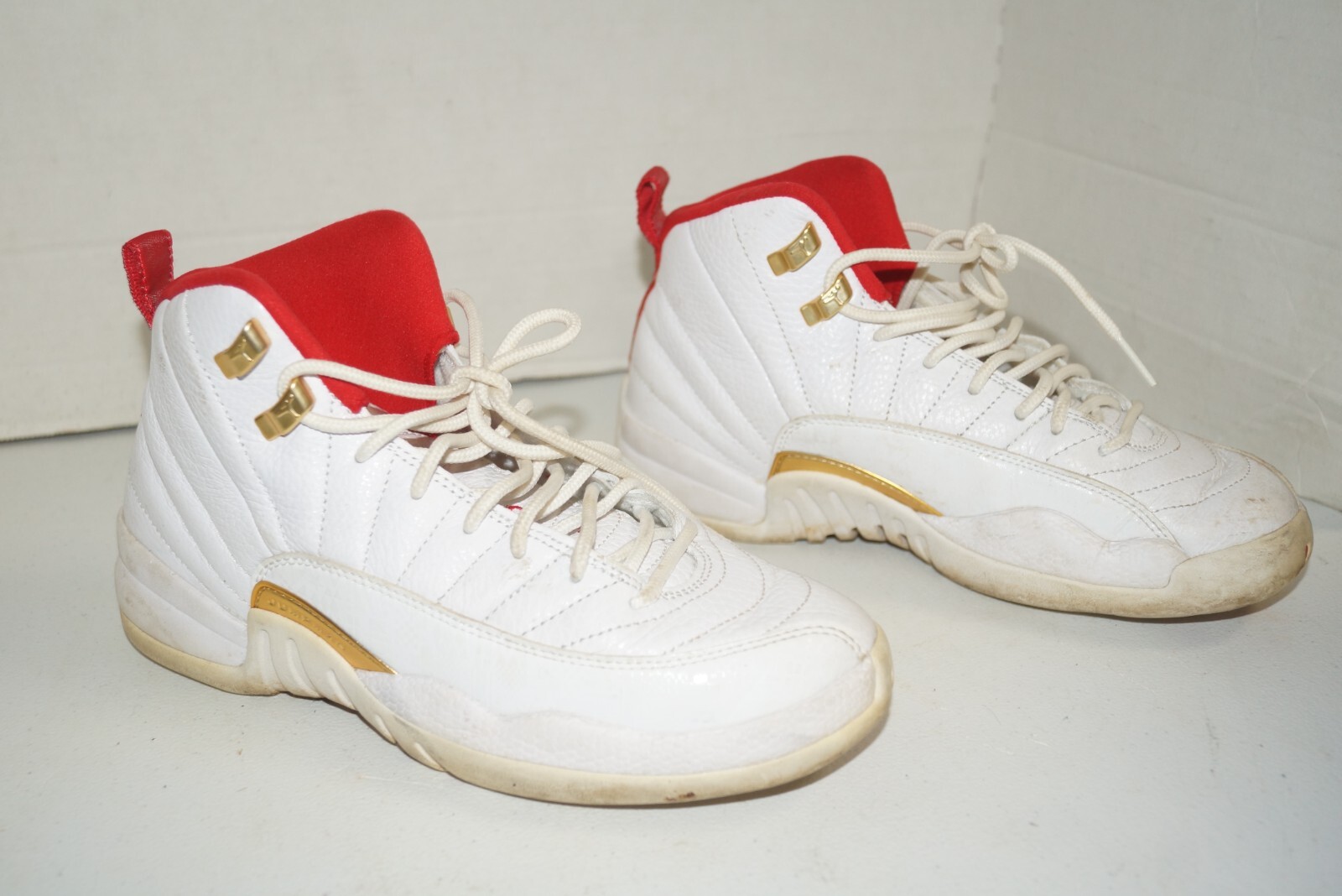 red and gold jordans