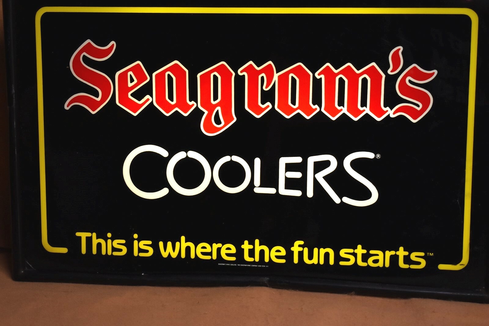 Seagram's Coolers Electric Lighted Advertising Sign Seagram Beverage Co 22