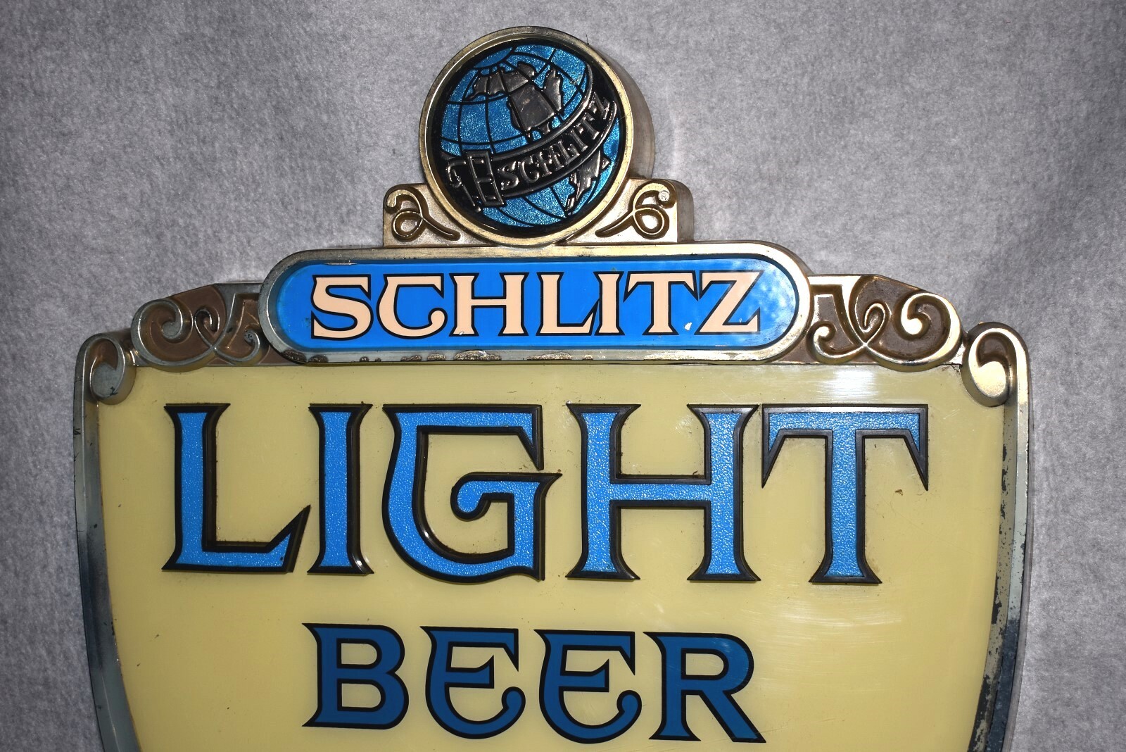 Vtg Schlitz Light Special Lager Beer Advertising 3-D Bar Wall Sign 21