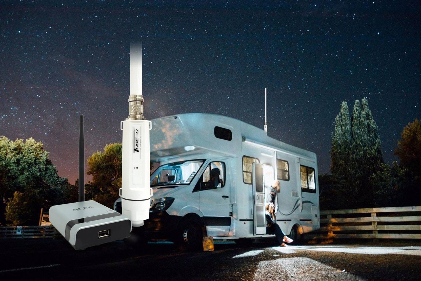 Alfa WiFi-Camp Pro 2 with R36A and Long-Range Outdoor USB AP CPE