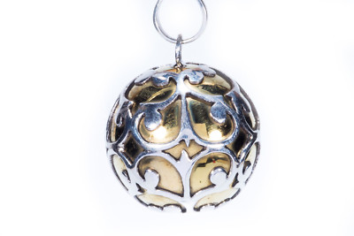 Fenja Große Klangkugel Anhänger 2 cm Silber Schmuck - NEU