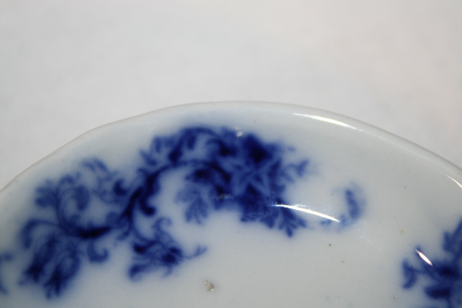 Antique Royal Staffordshire Dunbarton Flow Blue Butter Pat