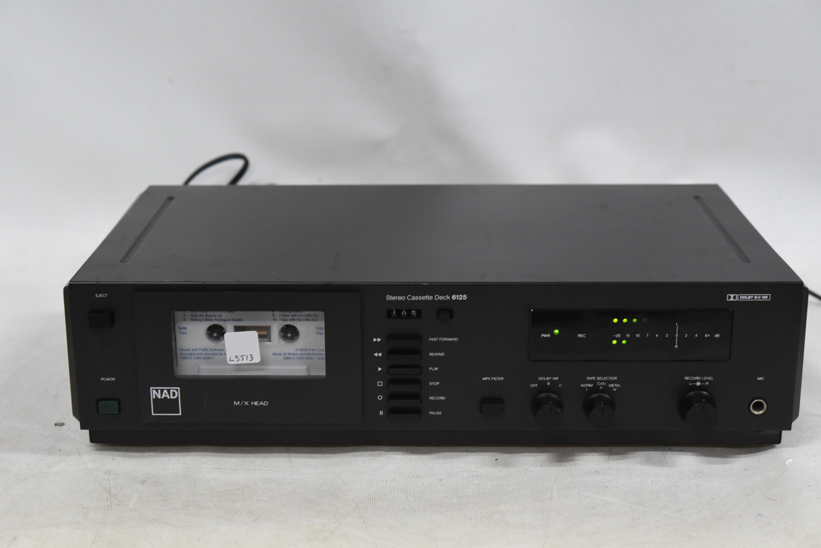 NAD 6125 M/X Head Stereo Audio Cassette Tape Deck Component Vintage Japan 1980's