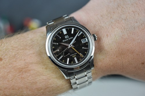 や*す様 Grand Seiko エナメル黒文字盤 グランドセイコー 生産終了 9Sメカニカル ブラック文字盤SBGR057